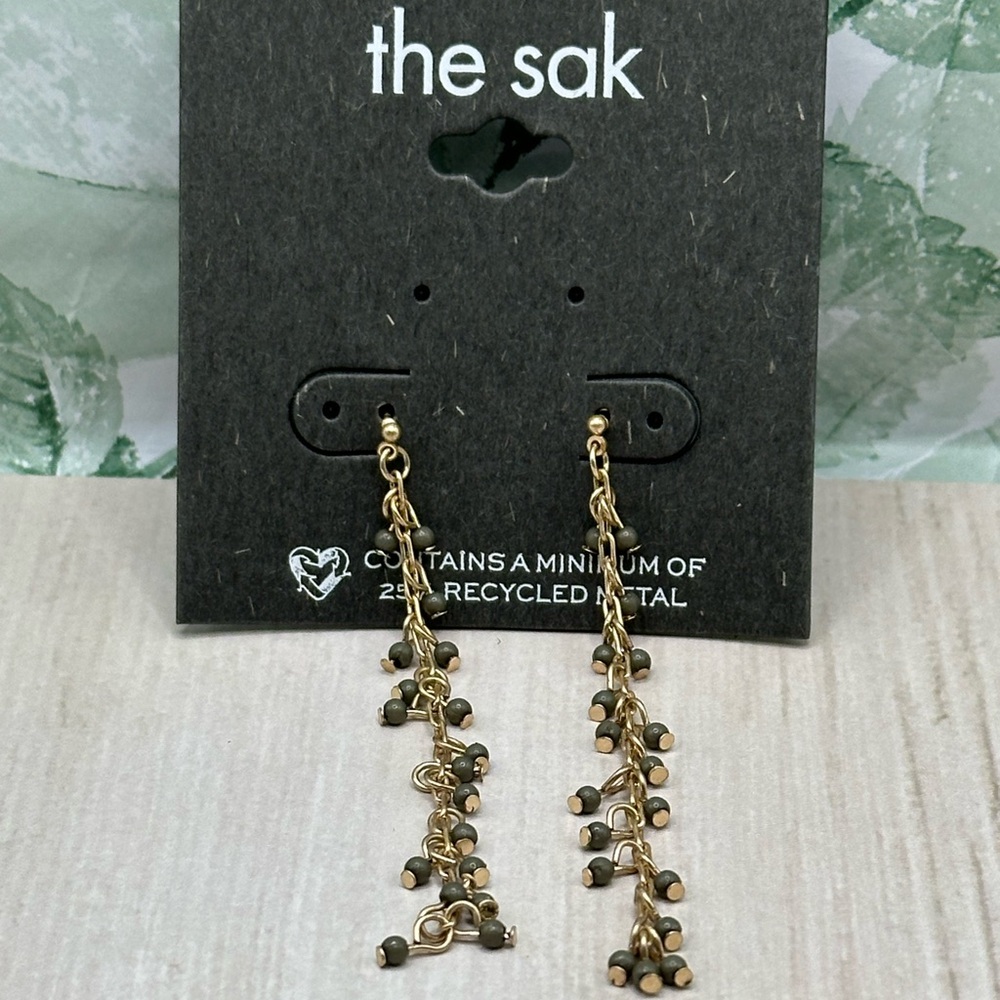 Brand New the Sak Goldtone/Brown Earrings